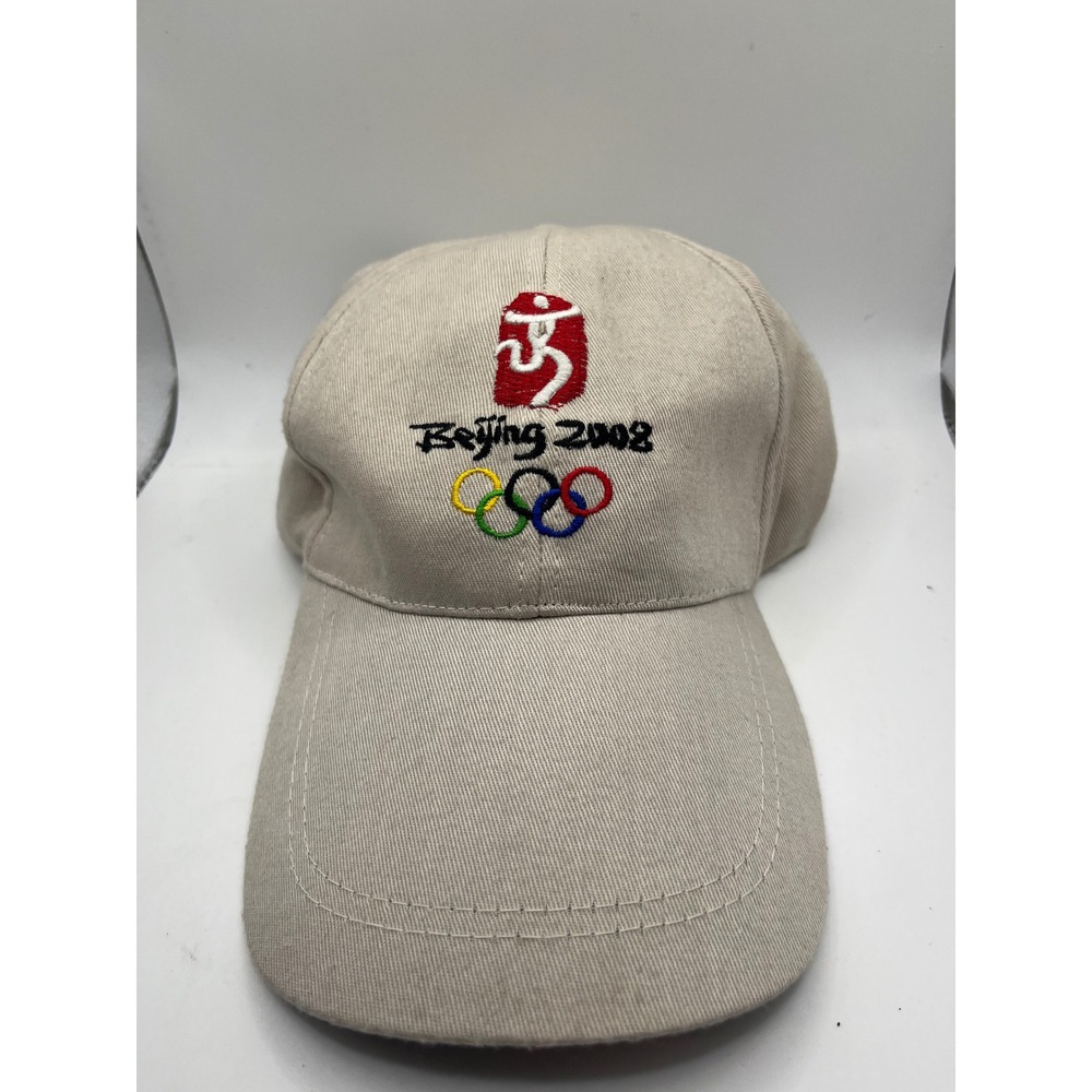 Beijing 2008 Olympic Games Hat Cap‎ Souvenir Adjustable Tan Baseball